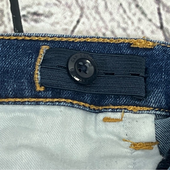 GAP Stretch Straight Distressed Denim Blue Jeans Size 16 Husky Boys EUC - Picture 11 of 15